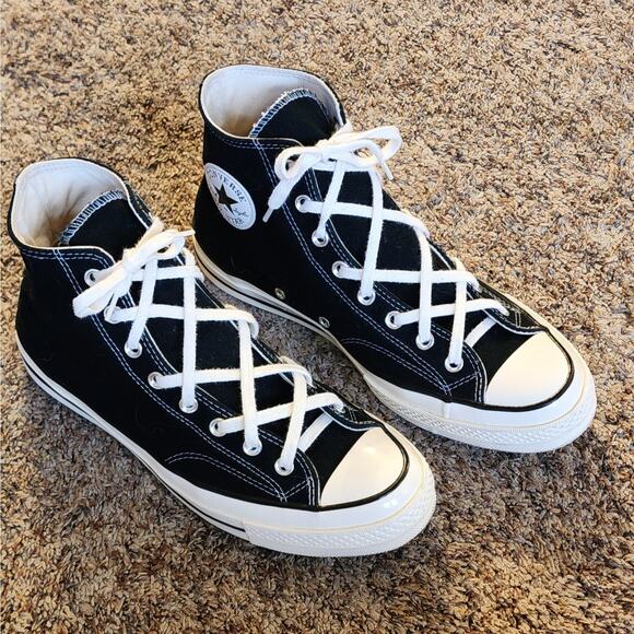 Authentic Converse Chuck 70 Hi Men's 10.5 Classic Black & White EUC - Picture 2 of 13